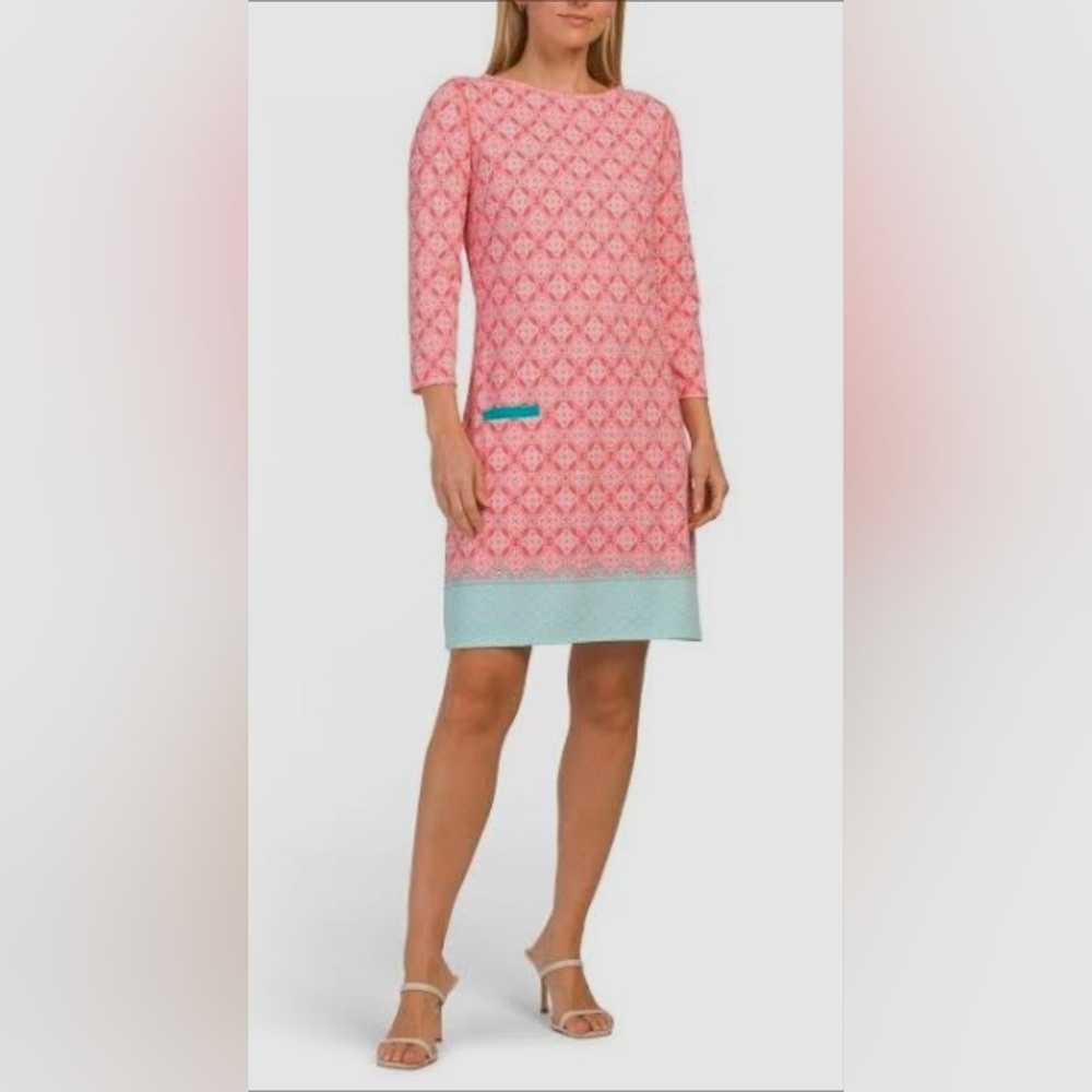 Cabana Life Coral Tides Shift Dress Upf 50+, XS